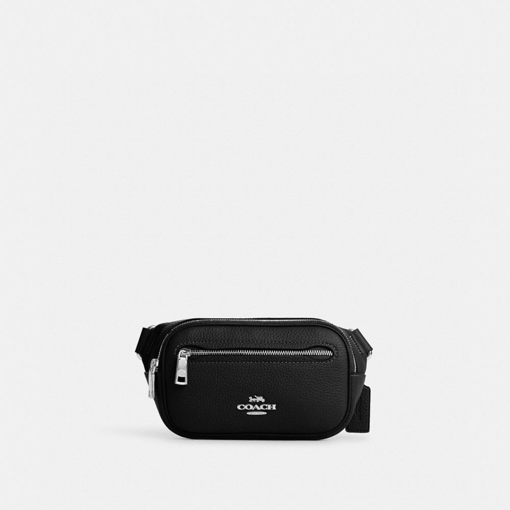 COACH®,ELIAS MINI BELT BAG,Mini,Silver/Black,Front View image number 0