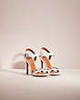 COACH®,RESTORED BONNIE SANDAL,Leather,Off White,Angle View