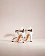 COACH®,RESTORED BONNIE SANDAL,Leather,Off White,Back View