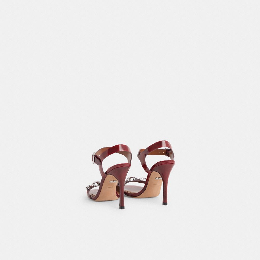 COACH®,Cuir,Rouge,Back View