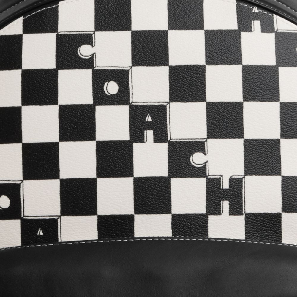 COACH®,West Backpack With Checkerboard Print,