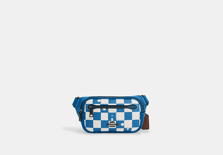 Coach Outlet Elias Mini Belt Bag With Checkerboard Print In Multi
