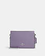 COACH®,SLIM CROSSBODY,Leather,Mini,Silver/Light Violet,Front View