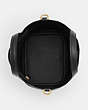 COACH®,HANNA BUCKET BAG IN SIGNATURE CANVAS,pvc,Medium,Gold/Brown Black,Inside View,Top View