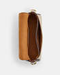 COACH®,AMELIA SMALL SADDLE BAG,cotton,Mini,Gold/Natural Multi,Inside View,Top View