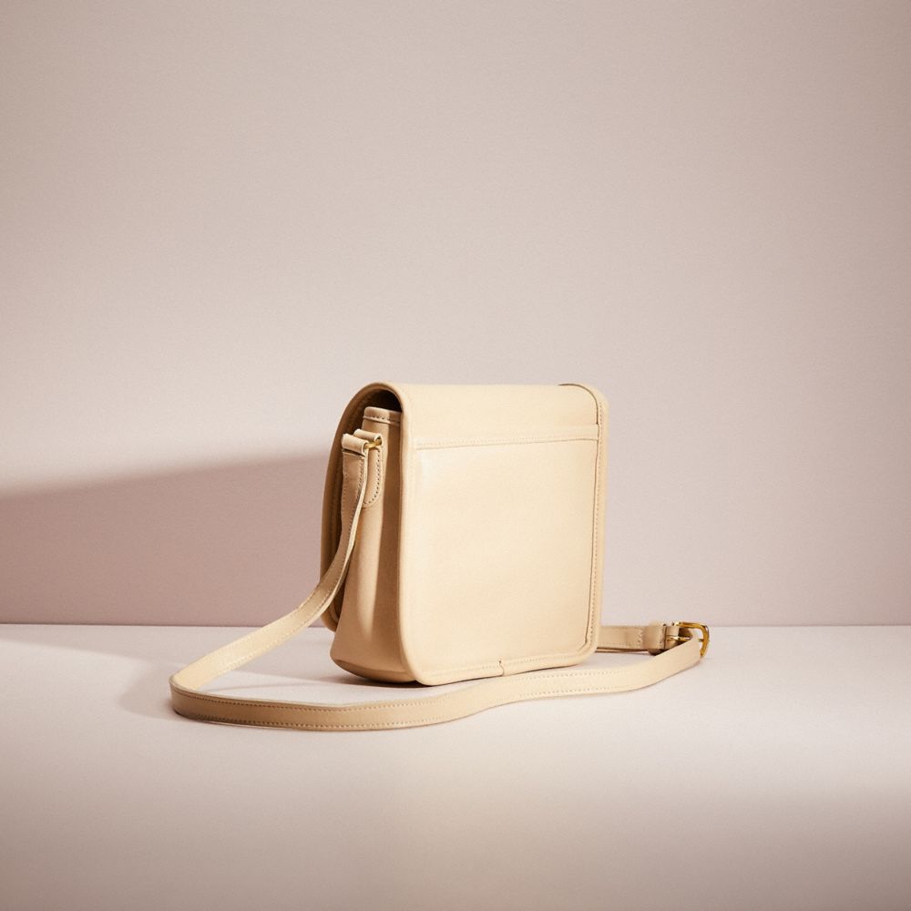 COACH®,VINTAGE COMPANION FLAP BAG,Glovetanned Leather,Sand,Angle View