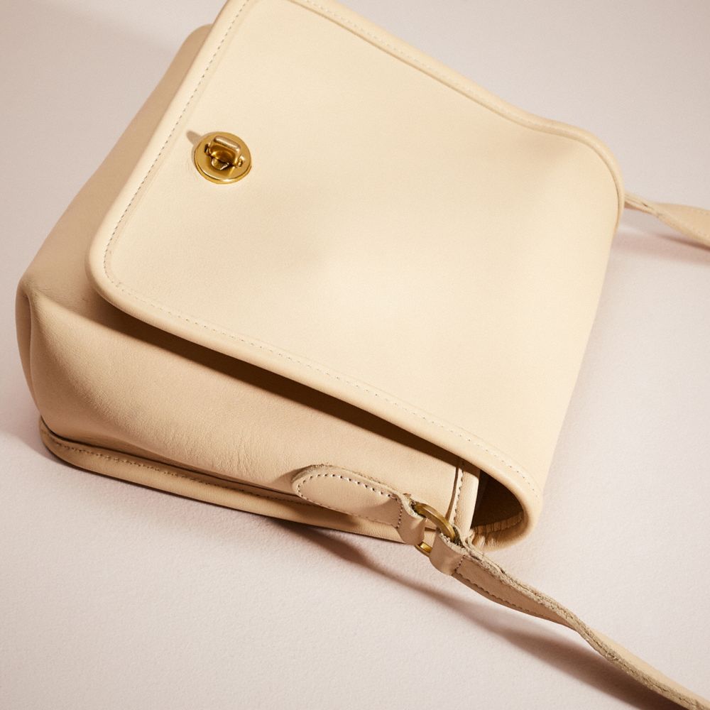 COACH®,VINTAGE COMPANION FLAP BAG,Glovetanned Leather,Sand,Closer View