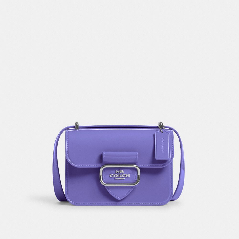 COACH®,JELLY MORGAN SQUARE CROSSBODY BAG,Non Leather,Small,Silver/Light Violet,Front View