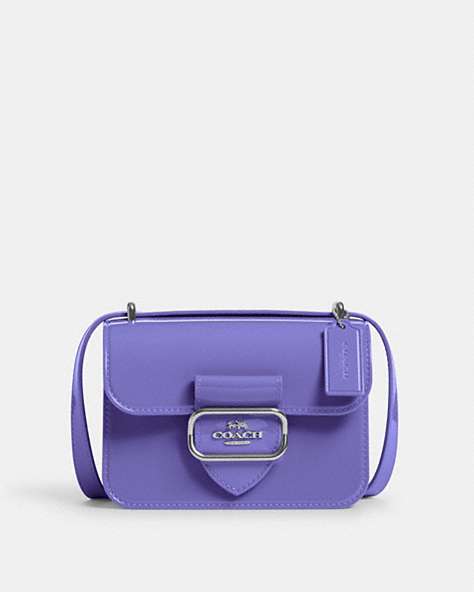 COACH®,MORGAN SQUARE CROSSBODY BAG,Jelly,Silver/Light Violet,Front View