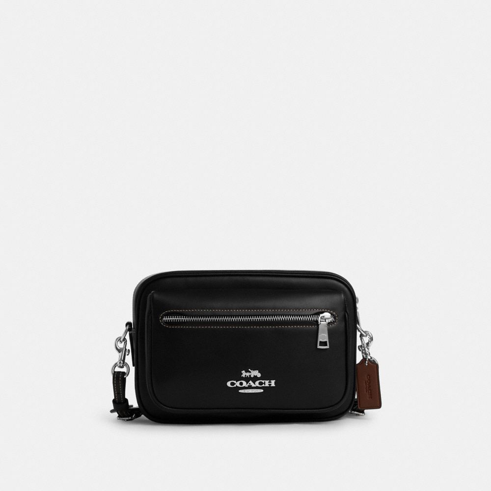 Coach black leather clearance crossbody