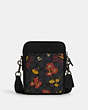 COACH®,SULLIVAN CROSSBODY IN SIGNATURE CANVAS WITH FLORAL PRINT,pvc,Small,Gunmetal/Charcoal Multi,Front View