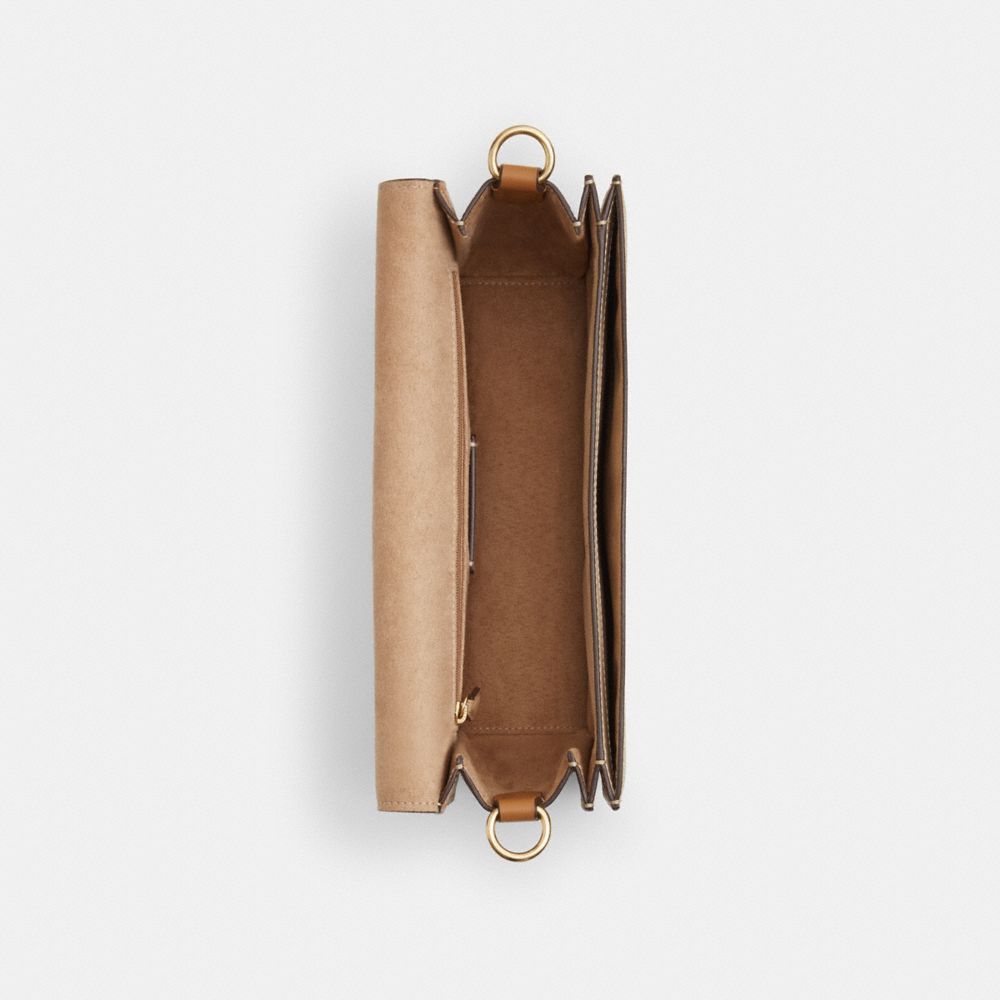 COACH®,Morgan Shoulder Bag In Blocked Signature Canvas,Canvas,Calfskin Leather,Leather,Shoulder Bag,Crossbody,Logo,Gusset,...,Beige,Inside View,Top View