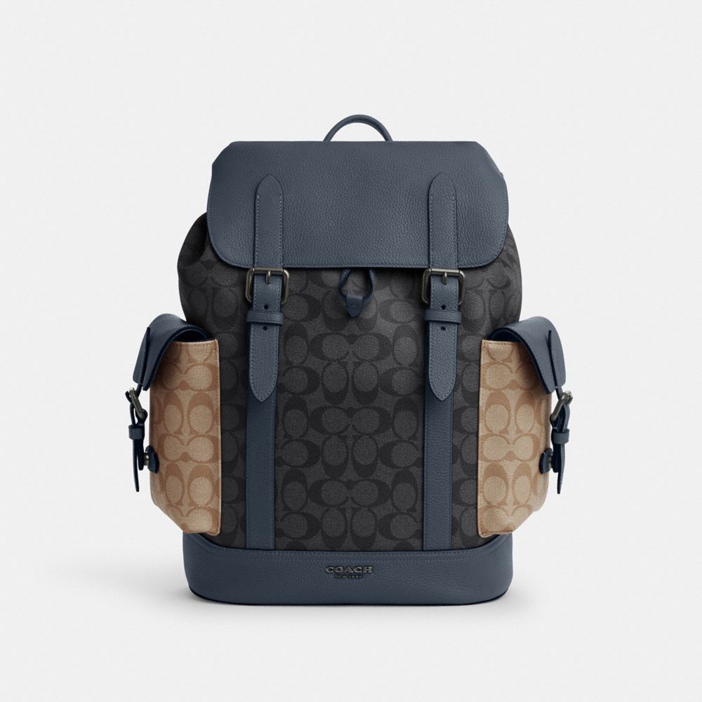 Coach Outlet Hudson Backpack In Colorblock Signature Canvas In Multi