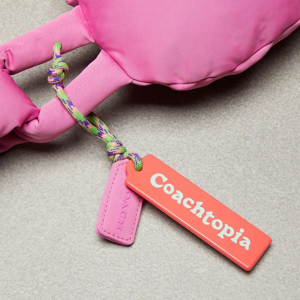COACH®,Coachtopia Loop Puffy Heart Bag,Lining Recycled Polyester,Recycled Polyester,Shoulder Bag,Plastic,3D Embellishment,...,Pink,Group View