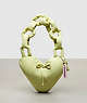 COACH®,Coachtopia Loop Puffy Heart Bag,Medium,Pale Lime,Front View