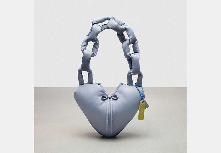 COACH®,Coachtopia Loop Puffy Heart Bag,Medium,Twilight,Front View