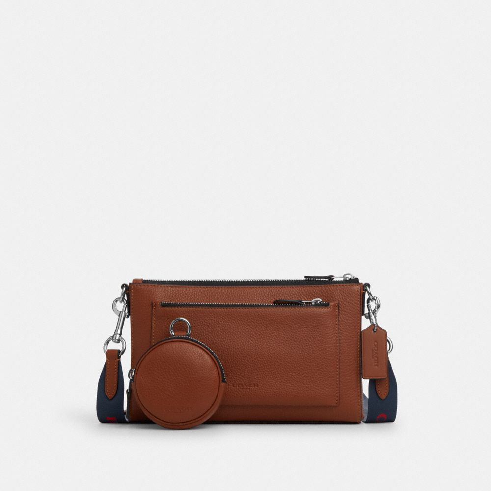 COACH®,HOLDEN CROSSBODY,Mini,Sv/Redwood Multi,Front View