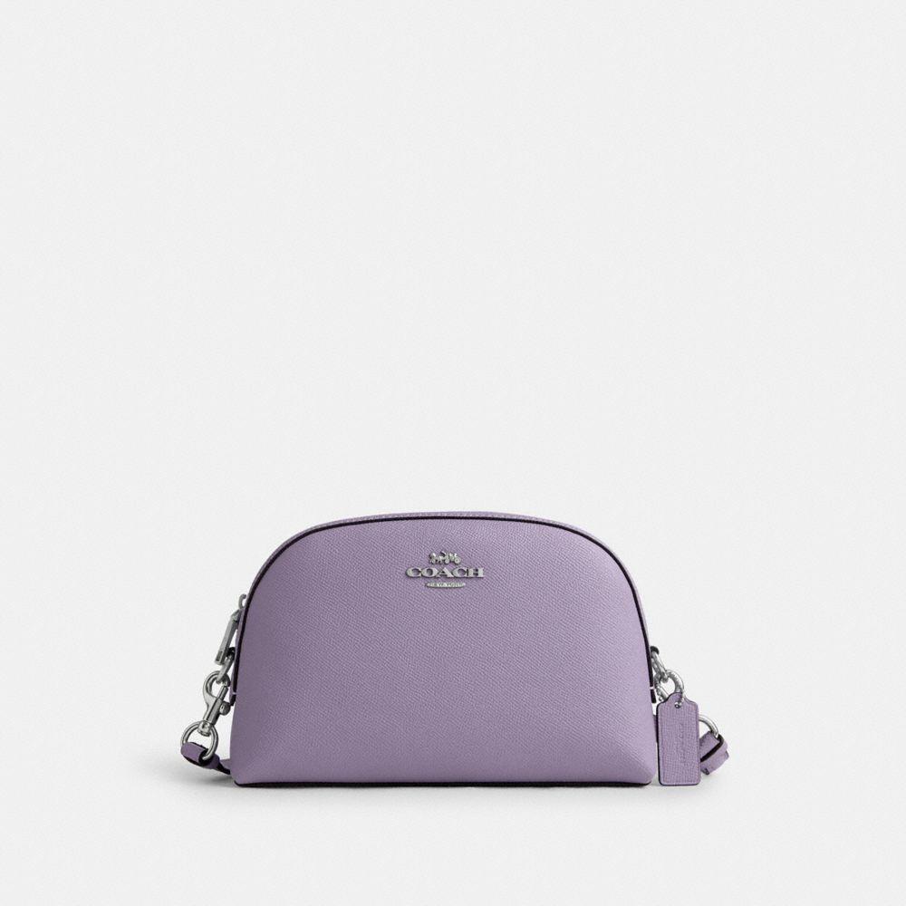 COACH®,PORTÉ-CROISÉ MADI,pvc,Argent/Violet pâle,Front View