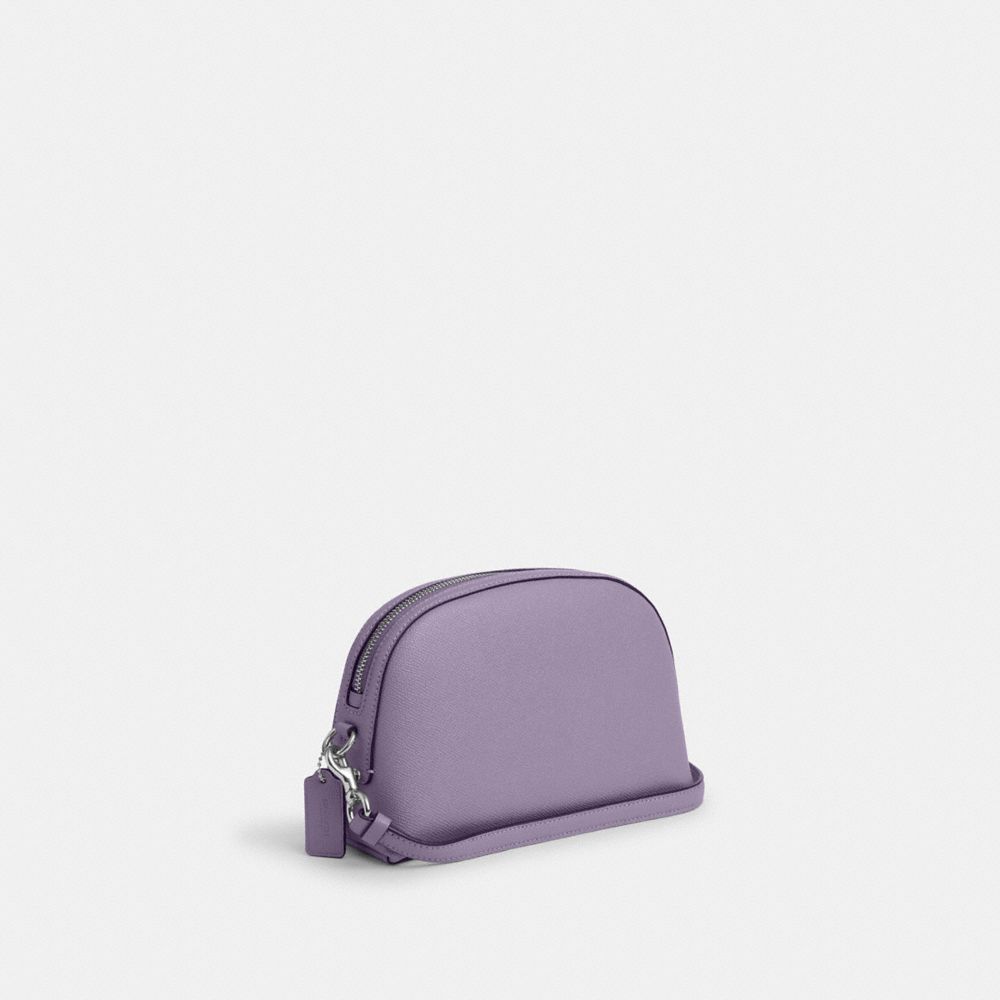 COACH®,MADI CROSSBODY,Crossgrain Leather,Medium,Silver/Light Violet,Angle View