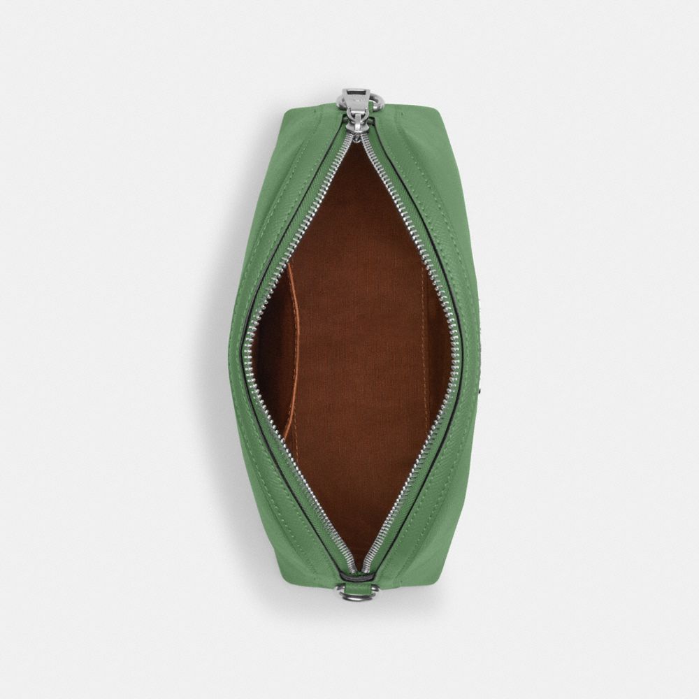 COACH®,MADI CROSSBODY,Crossgrain Leather,Medium,Silver/Soft Green,Inside View,Top View