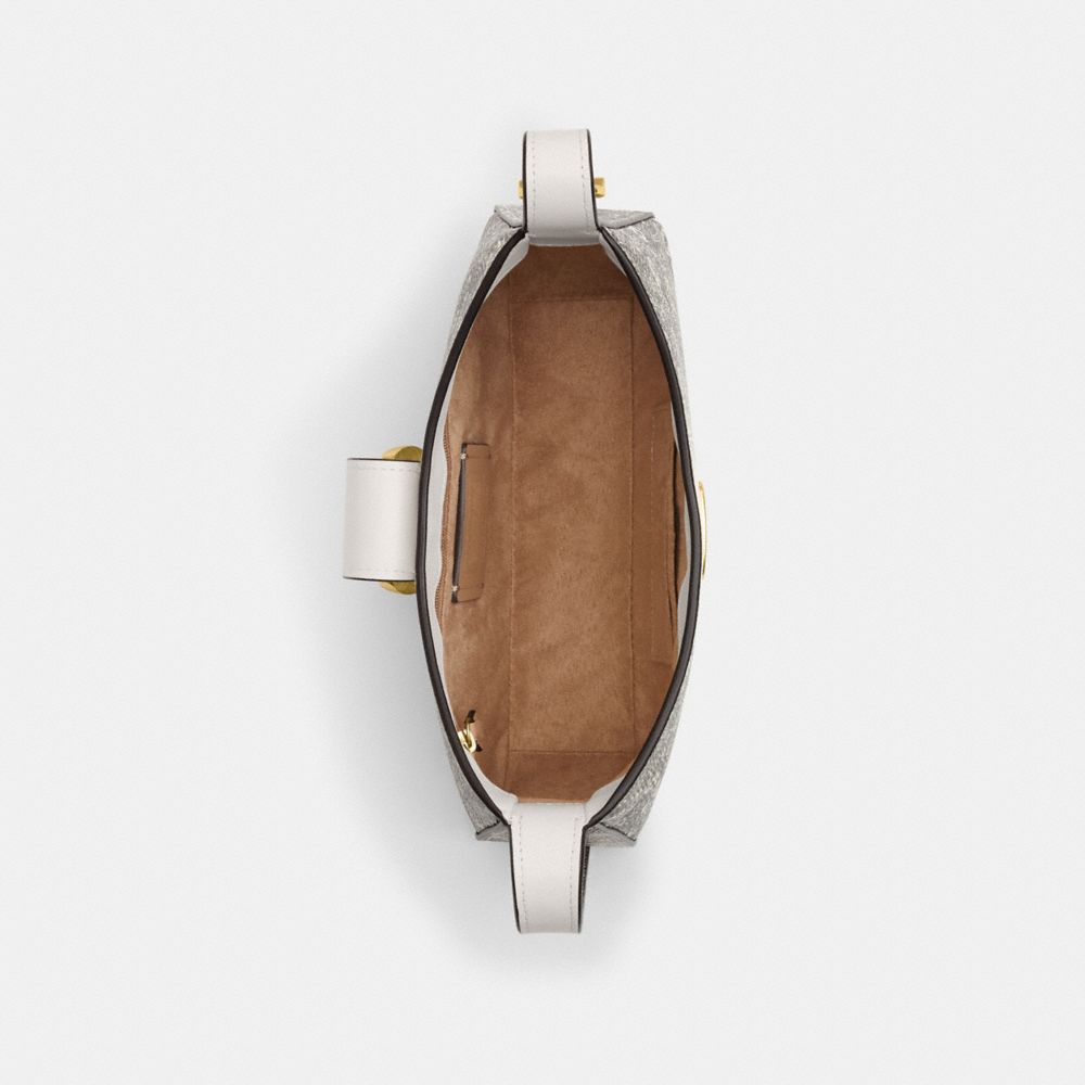 COACH®,Eliza Shoulder Bag,Leather,Shoulder Bag,Metal,Day Party,Multi Color,Inside View,Top View