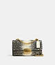 COACH®,ELIZA FLAP CROSSBODY BAG,Leather,Small,Gold/Natural,Front View