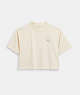 COACH®,GARMENT DYE CROPPED T-SHIRT,Other,Cream,Front View