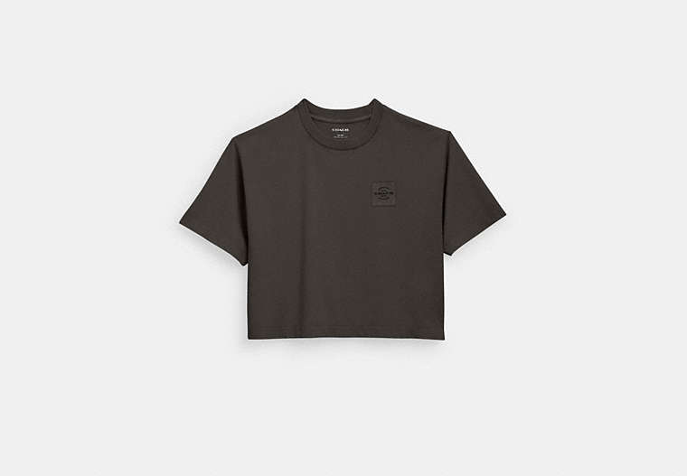 Shop Coach Outlet Garment Dye Cropped T-shirt In Smoke