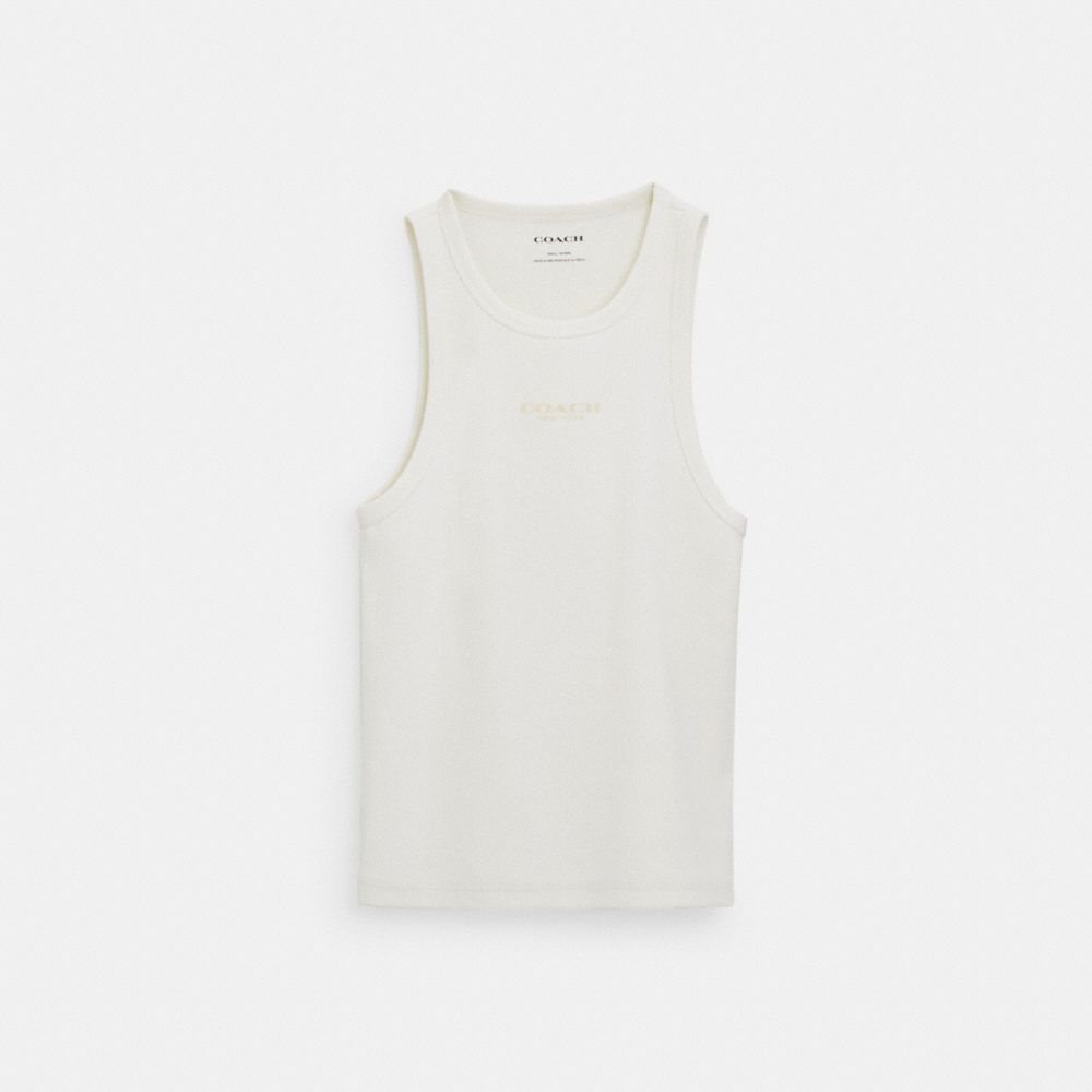 COACH®,TANK TOP,White,Front View