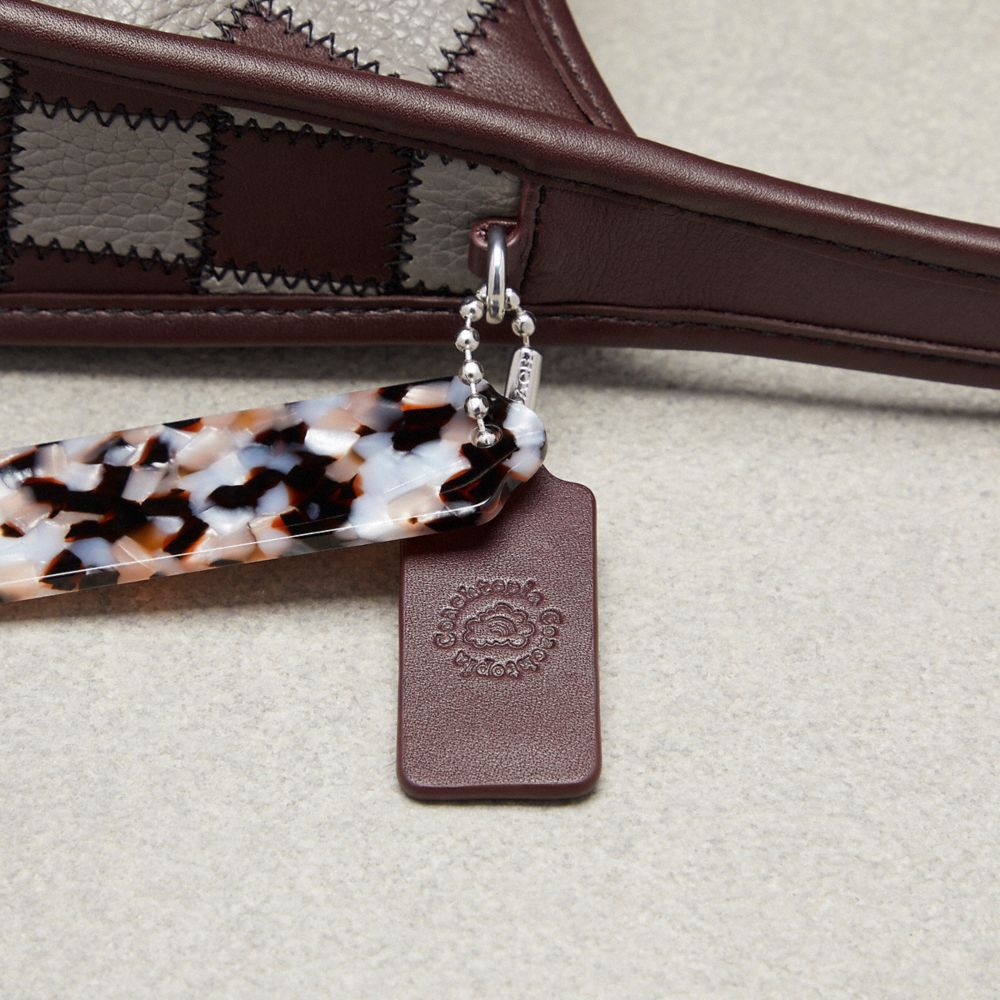 COACH®,Ergo Bag In Checkerboard Upcrafted Leather With Zig Zag Stitch,,Detail View