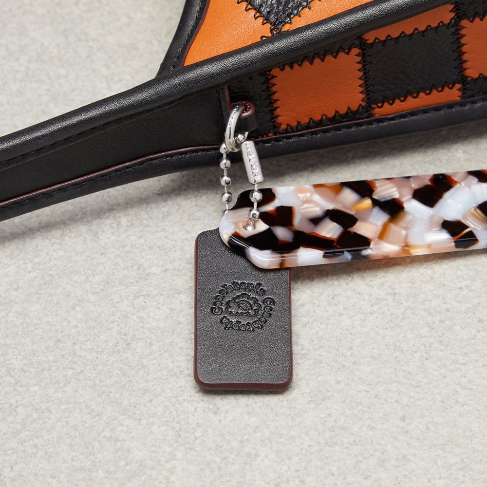 COACH®,Ergo Bag In Checkerboard Upcrafted Leather With Zig Zag Stitch,,Detail View