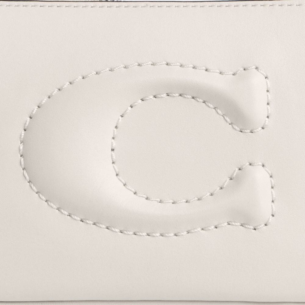 COACH®,Nolita 19,Leather,Shoulder Bag,Embossed,Logo,Silver Metal,Casual,White
