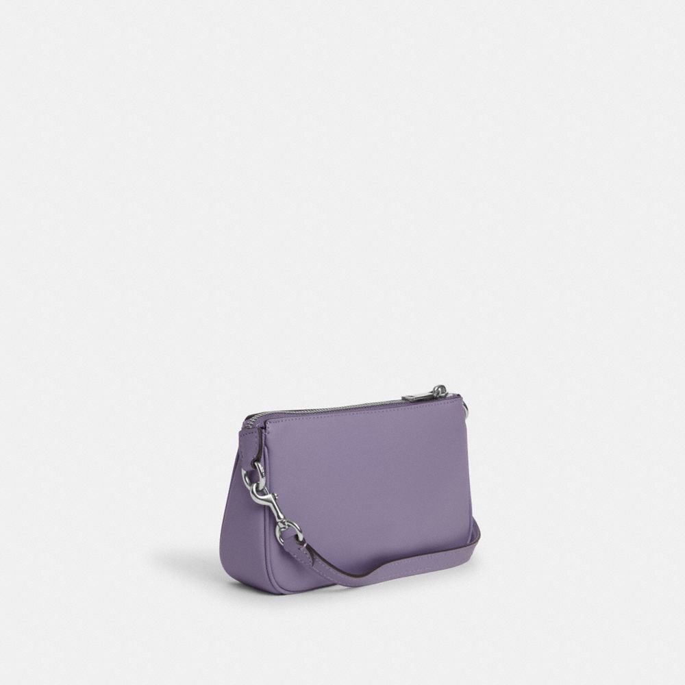 COACH®,NOLITA 19,Cuir,Argent/Violet pâle,Angle View