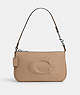COACH®,NOLITA 19,Leather,Silver/Taupe,Front View