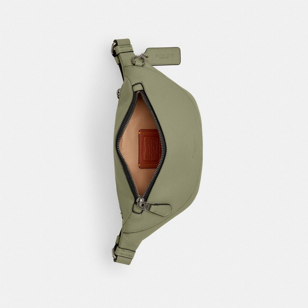 COACH®,Cuir galet,Bronze Industriel/Pistache,Inside View,Top View