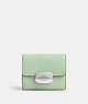 COACH®,ELIZA SMALL WALLET,Leather,Silver/Pale Green,Front View