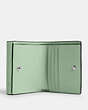 COACH®,ELIZA SMALL WALLET,Leather,Silver/Pale Green,Inside View,Top View