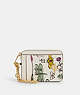 COACH®,ZIP CARD CASE WITH CREATURE PRINT,pvc,Gold/Chalk Multi,Front View