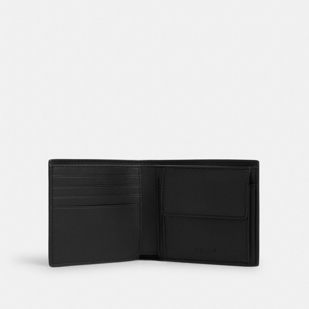 COACH®,コイン ウォレット・シグネチャー キャンバス,二つ折り&三つ折り財布,ﾁｬｺｰﾙ/ﾌﾞﾗｯｸ