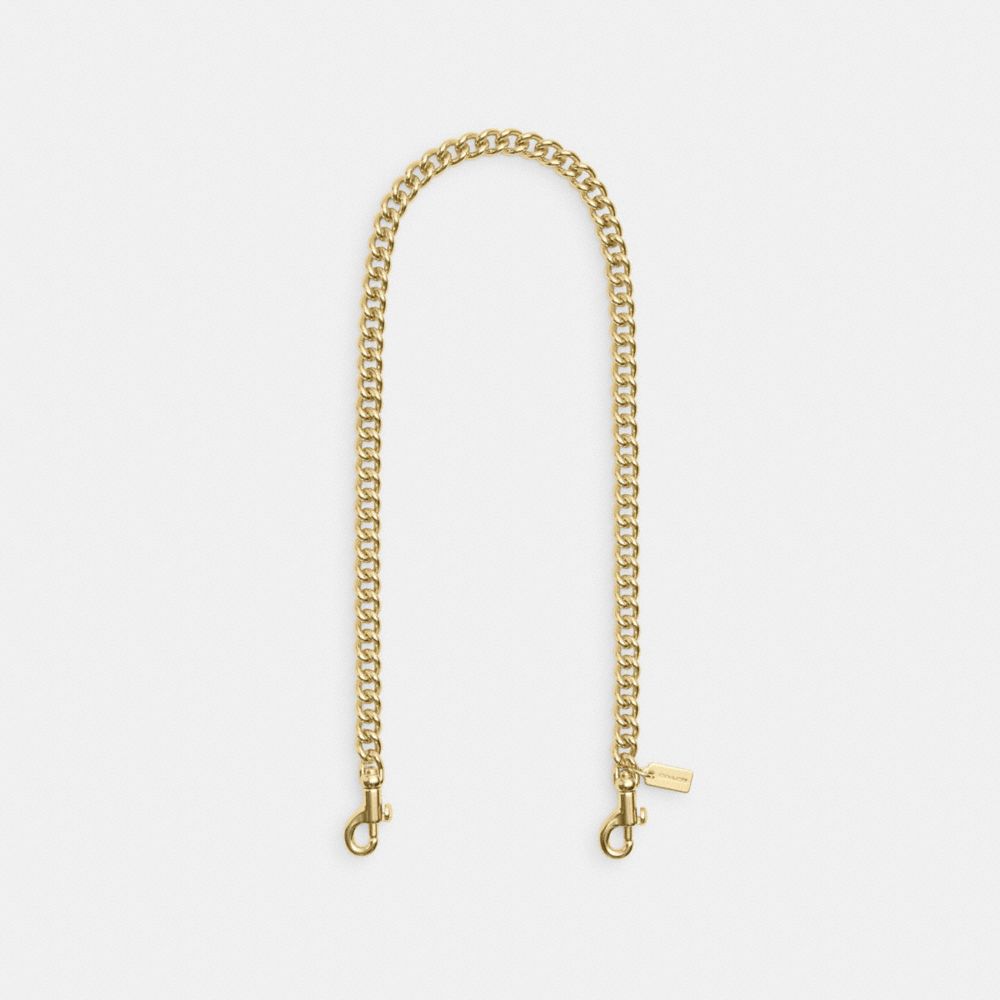 COACH®,CHAIN SHOULDER STRAP,Gold/Gold,Front View