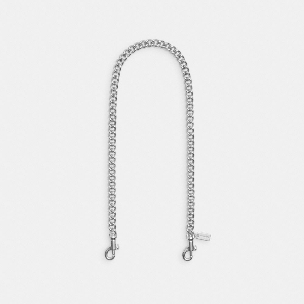 Coach Outlet Chain Shoulder Strap In Silver/silver