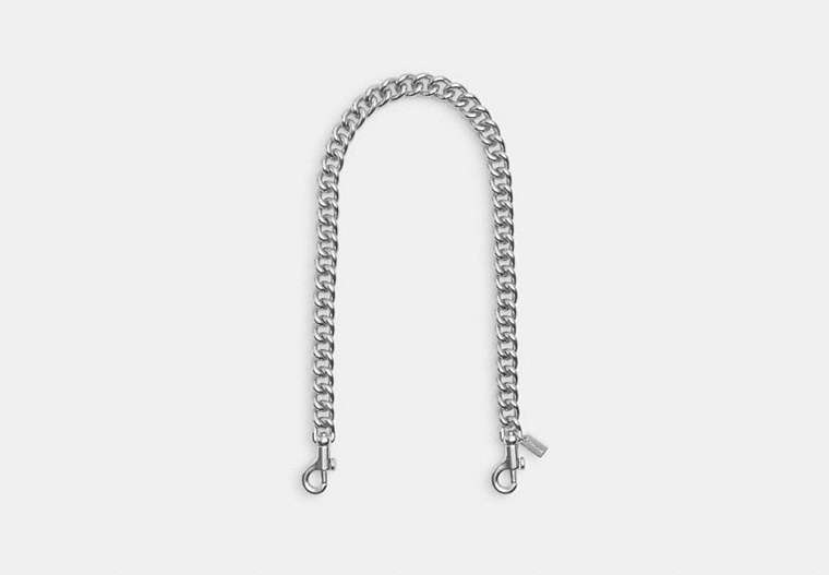 COACH®,CHUNKY CHAIN SHOULDER STRAP,Other,Silver/Silver,Front View