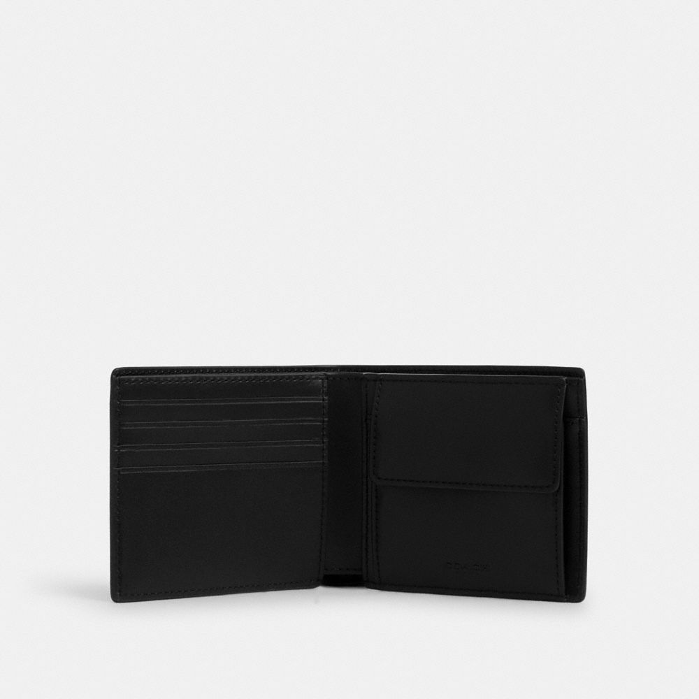 COACH®,コイン ウォレット・シグネチャー レザー,二つ折り&三つ折り財布,ﾌﾞﾗｯｸ