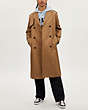 COACH®,RELAXED DOUBLE BREASTED TRENCH,Other,Dark Khaki,Scale View