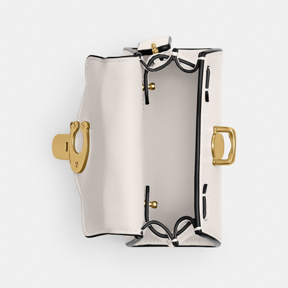 COACH®,サミー トップ ハンドル 12,ボディバッグ&斜めがけバッグ,ﾌﾞﾗｽ/ﾁｮｰｸ