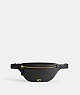 COACH®,ESSENTIAL BELT BAG,Refined Pebble Leather,Medium,Brass/Black,Front View