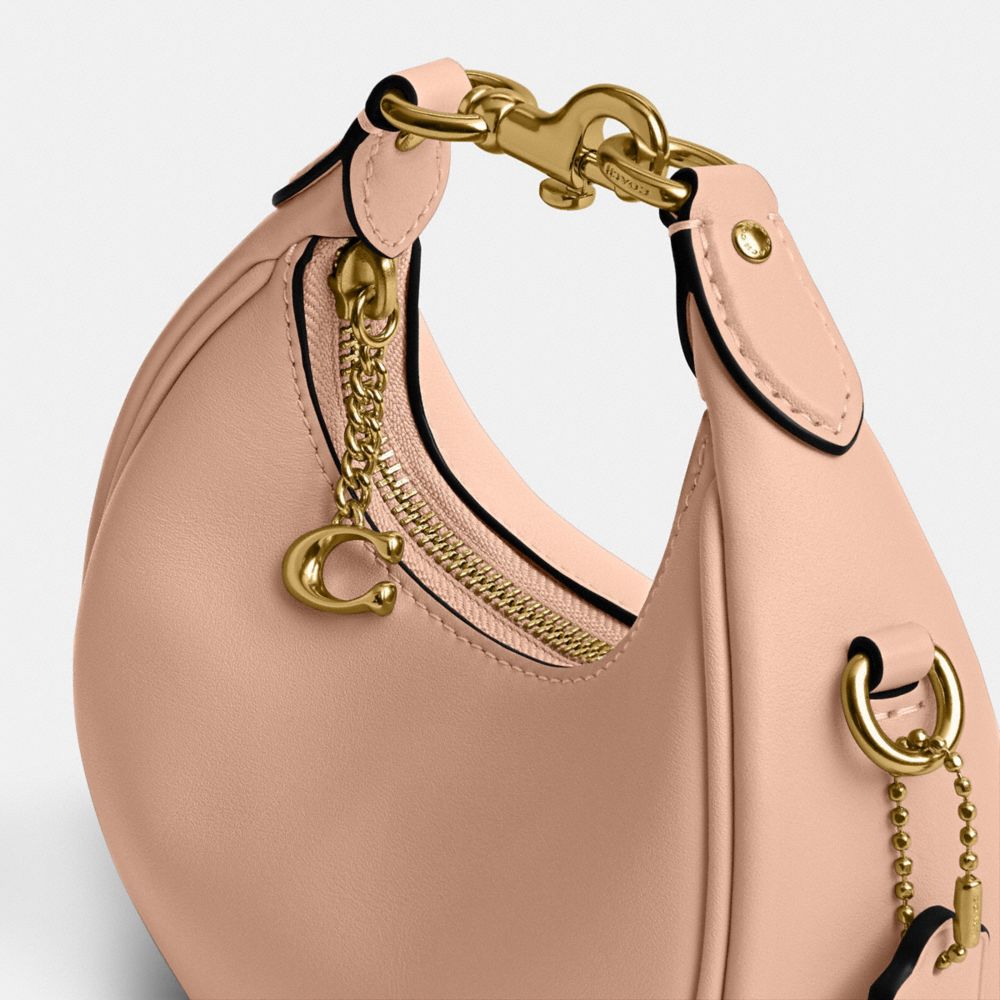 COACH®,Jonie Bag,Leather,Crossbody,Logo,Metal,Embossed,Compact,Gold Metal,Day Party,,Closer View