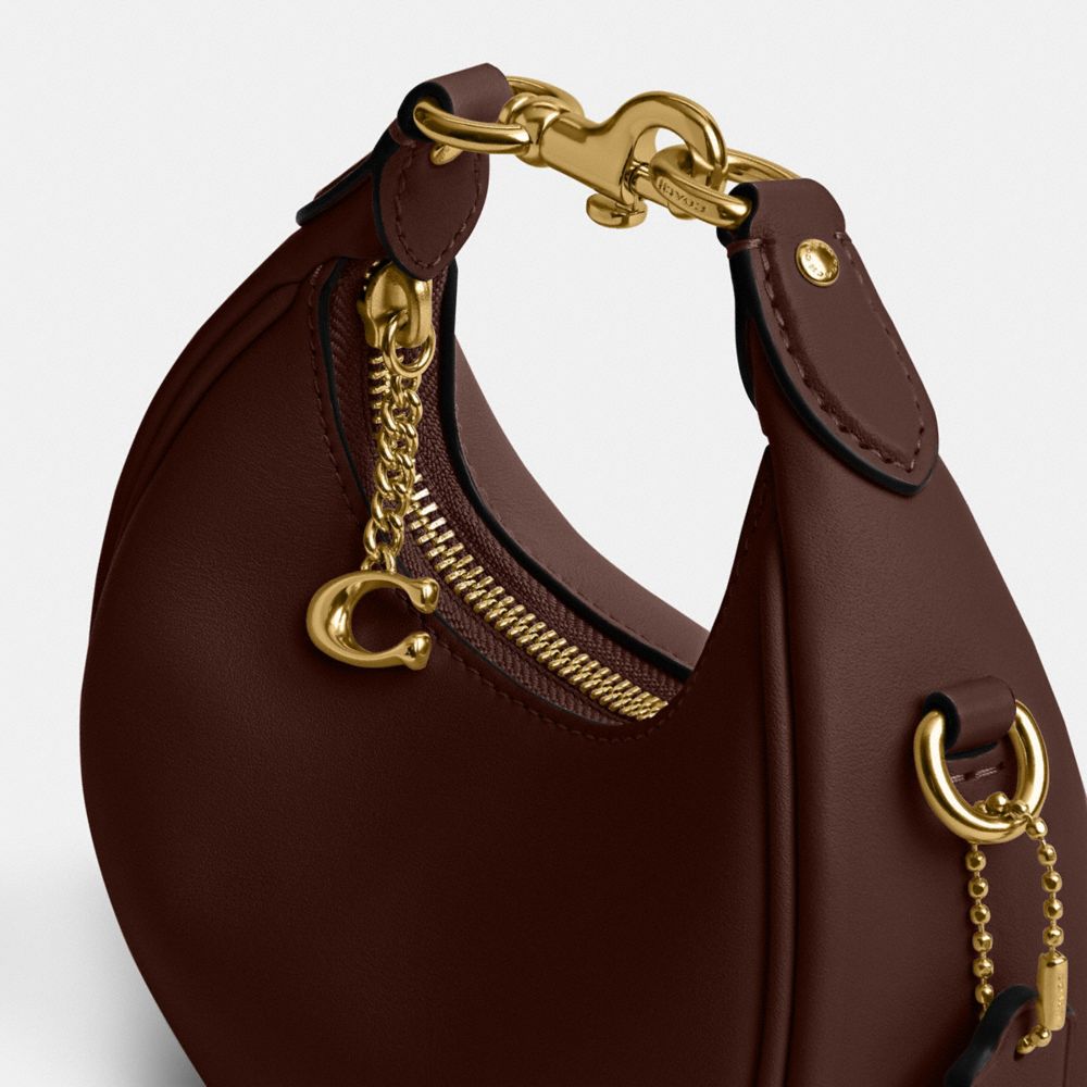 COACH®,Jonie Bag,Leather,Crossbody,Logo,Metal,Embossed,Compact,Gold Metal,Day Party,,Closer View
