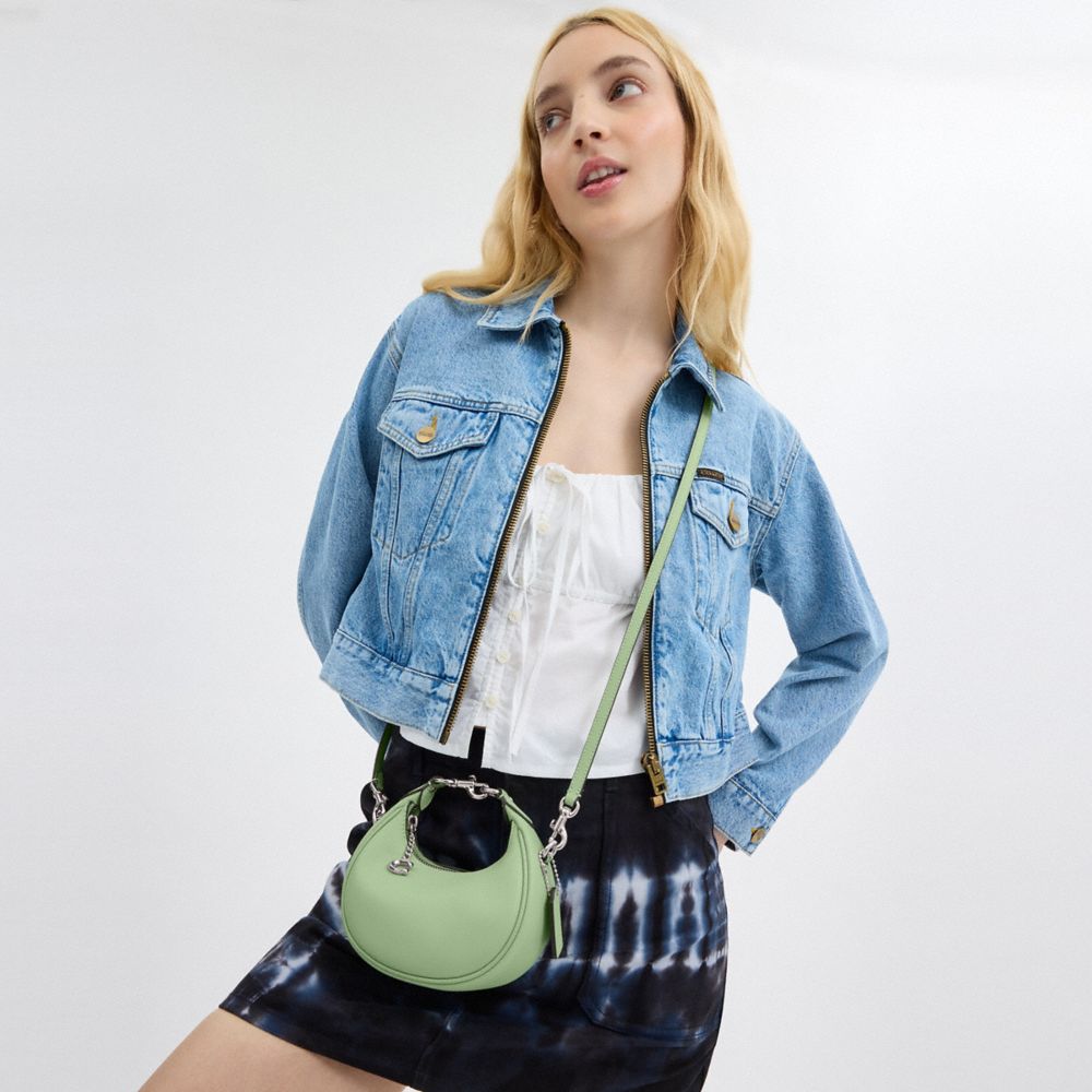 COACH®,SAC JONIE,Cuir tanné,Argent/Pistache pâle