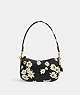 COACH®,SWINGER 20 WITH FLORAL PRINT,Brass/Black Multi,Front View